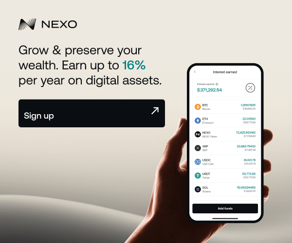 Sign up for Nexo